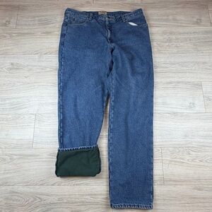 LL Bean Double L Natural Fit Fleece Lined Jeans Outdoor Gorpcore Hiking 42x36